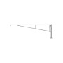 Sentinel Single Surface-Mount Manual Swing Barrier Gate with 10' (3.05 m) Arm (Galvanized)