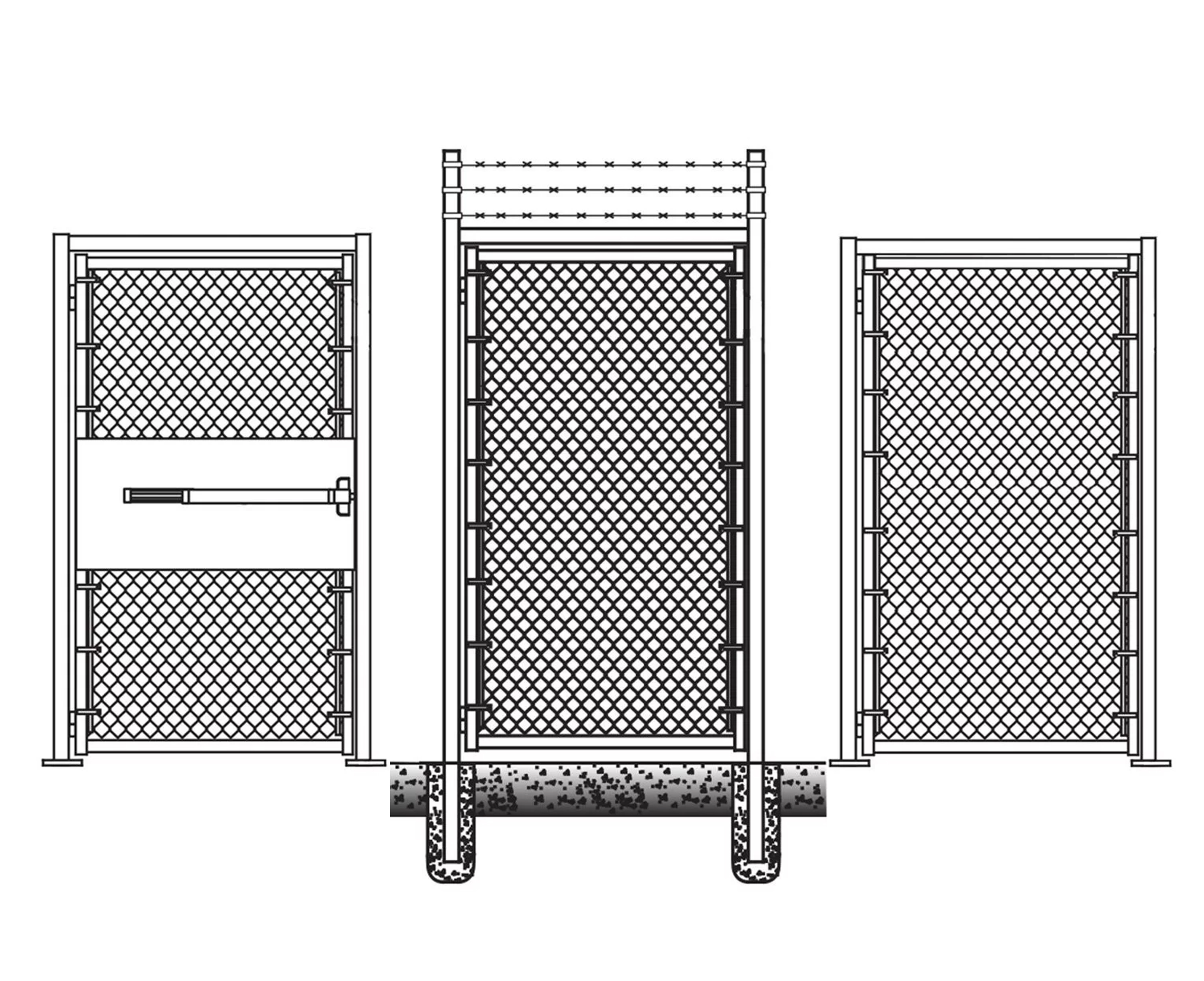 pedestrian gates 3 vesions